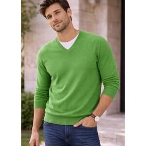 VTG Marbas Mens Merino Wool Sweater S Green Ivy League Prep Heritage Retro